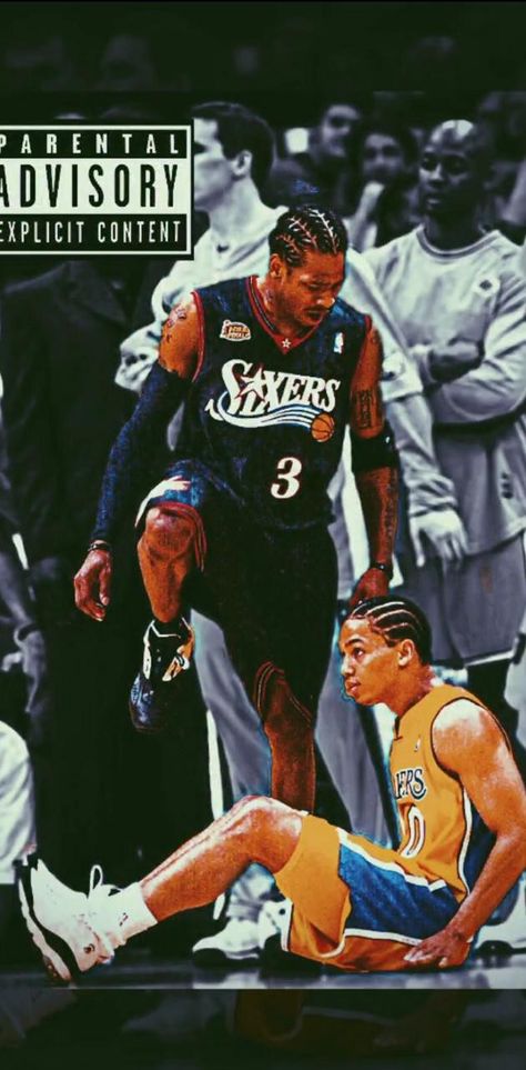 Nba Legends Art, Allen Iverson Wallpapers, Parental Advisory Wallpaper, Nba Wallpapers Stephen Curry, Cool Basketball Wallpapers, Nba Wallpaper, Hip Hop Wallpaper, Michael Jordan Pictures, Best Nba Players