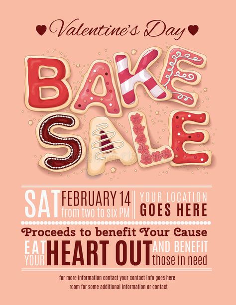 Valentines Day Bake Sale flyer template. Hand drawn decorated cookies that say B , #affiliate, #flyer, #template, #Hand, #Sale, #Valentines #ad Valentines Day Bake Sale, Bake Sale Sign, Bake Sale Poster, Pizza Sale, Bake Sale Flyer, Free Flyer Design, Valentine Cookies Decorated, Fundraiser Flyer, Flyer Free