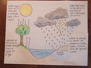 Love this water cycle foldable Water Cycle Foldable, Water Cycle Project, Earth Systems, Science Experience, Weather Unit, Science Notebooks, 4th Grade Science, Independent Activities, Bill Nye