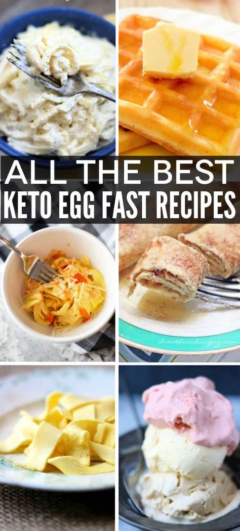 Keto Egg Fast Recipes, Keto Egg Diet, Egg Fast Recipes, Workout Smoothie Recipes, Keto Egg Fast, 5 Day Fast, Pasta Alfredo, Egg Fast, Crunches Workout