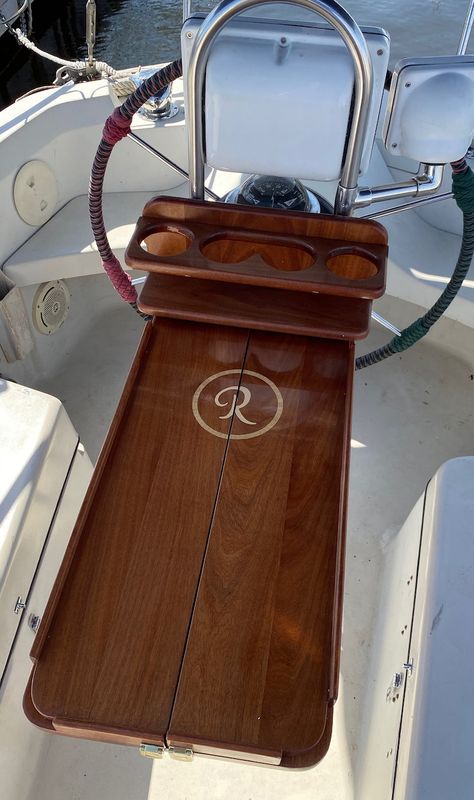 Deck Organization, Boat Snacks, Boat Table, Sport Boats, Custom Table, Boat Building, Cup Holder, Outdoor Table, Canning