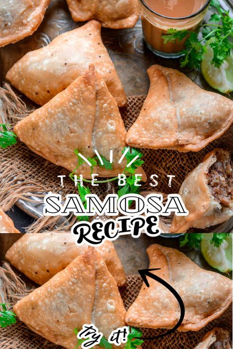 Samosa is a savory fried Indian snack that has a crispy outer crust and a spicy filling. Wondering how to make it at home? Then try my foolproof recipe. Punjabi Samosa, Samosa Recipe, Spicy Snacks Recipes, Tandoori Masala, Vegetarian Snacks Recipes, Snacks Dishes, Spicy Snacks, Vegetarian Snacks, Indian Snack Recipes