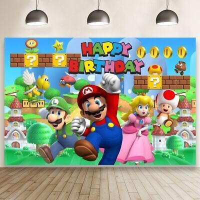 Premium Quality Super Mario Backdrop Birthday Party Banner Home Studio Photo Decor Background, HOME & DECOR Super Mario Backdrop, Mario Backdrop, Background Home, Backdrop Birthday, Birthday Party Banner, Photo Decor, Studio Photo, Party Banner, Party Card