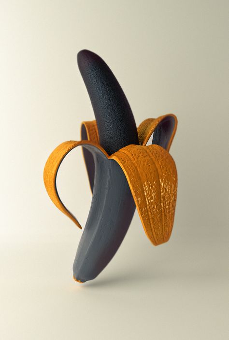 // L'Art Sculptural / BANANA STUDIES by Ben White Ben White, Fruits Decoration, Black Banana, Digital Sculpture, Banana Art, Foto Art, Fruit Art, Mellow Yellow, Still Life Photography