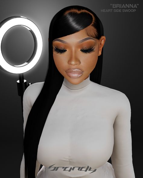 Heart Side Swoop, Afro Hair Sims 4 Cc, Sims 4 Afro Hair, Side Swoop, Sims 4 Black Hair, Mod Hair, The Sims 4 Skin, Free Sims 4, The Sims 4 Packs