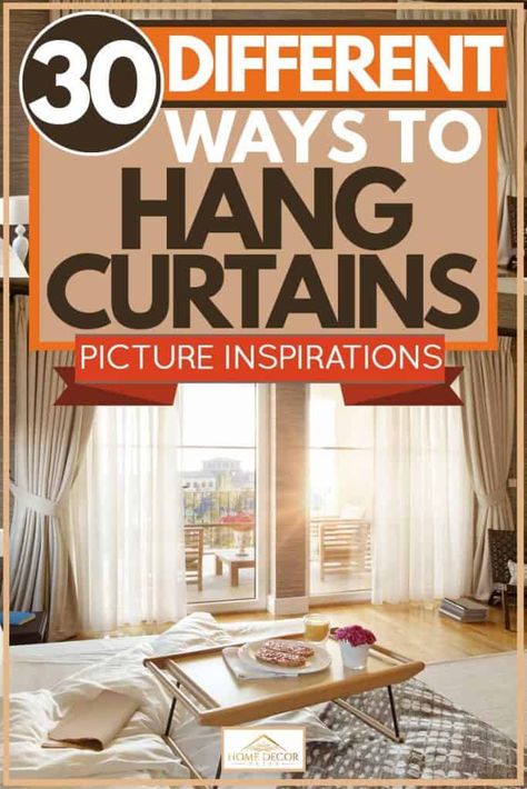 30 Different Ways To Hang Curtains [Picture Inspiration]. Article by HomeDecorBliss.com #HomeDecorBliss #HDB #home #decor Liberty Curtains, Different Ways To Hang Curtains, Picture Window Curtains, Ways To Hang Curtains, Schul Survival Kits, Latest Curtain Designs, Hanging Drapes, Curtains Living Room Modern, Curtains Pictures