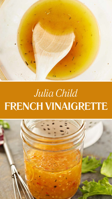 Julia Child French Vinaigrette Julia Child Salad Dressing, Julia Childs Timeless Vinegarette, Julia Childs French Vinaigrette, Tangy Vinaigrette Salad Dressings, Julia Childs Vinaigrette, Julia Child Vinaigrette, Easy French Vinegrette, Salads With Red Wine Vinegar, Easy Vinegarette Recipe