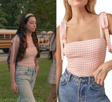 Sweet Magnolias: Season 3 Episode 8 Annie's Checked Gingham Top Sweet Magnolias Outfits Annie, Annie Sweet Magnolias, Sweet Magnolias Outfits, Barbie Fits, Sweet Magnolias, She's The Man, Check Tops, Making Clothes, Sweet Magnolia