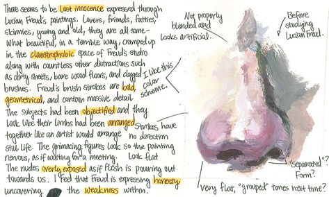 Gcse Art Annotation Examples, Gcse Art Annotation, Art Annotation, Animal Cruelty Art, Ib Visual Arts, Student Art Guide, Illustration Career, Sketchbook Examples, Formal Analysis