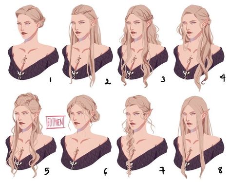 Fantasy Hairstyle, Hairstyle Generator, Elf Hair, Hair Sketch, Elf Costume, Fantasy Hair, Anime Hair, Hair Reference, High Fantasy