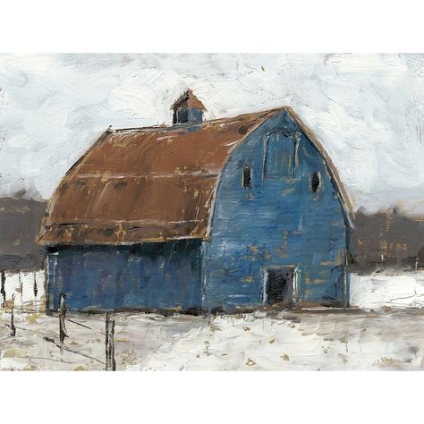 Blue Barn I Poster Print - Ethan Harper-VARPDX165503FN Image 1 Watercolor Barns, Watercolor Doodle, Blue Barn, Big Red Barn, Barn Pictures, Country Barns, Barn Painting, Graphic Ideas, Diy Artwork