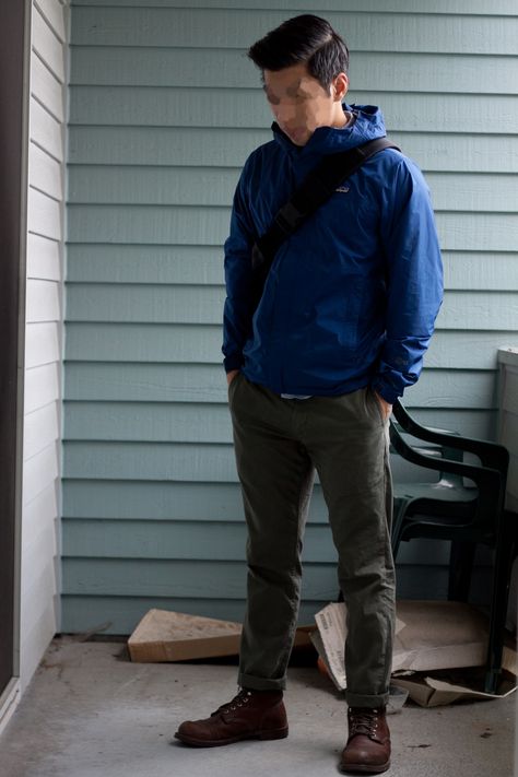 Patagonia | J.Crew | Gap | Red Wing Iron Ranger Patagonia Street Style, Red Wing Iron Ranger Outfit, Iron Ranger Outfit, Wing Outfit, Red Wing Outfit, Redwing Iron Ranger, Iron Rangers, Large Man Fashion, Red Wing Iron Ranger