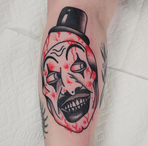 Not my photo Terrifier Tattoo, Birmingham Tattoo, Clown Creepy, Tamworth, S Tattoo, Wonderful Time, This Morning, Skull Tattoo, Tattoo Artists