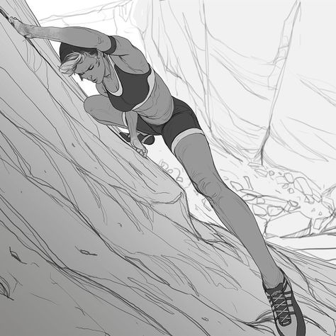 Slow and steady wins the race... 🙏 Sorry for the re-upload! #bouldering #climbing #art #sketches #sketch #rockclimbing #drawing #draw… Anime Dynamic, Workout Anime, Climbing Art, Slow And Steady, Sketch A Day, Time Lapse Video, The Race, Rock Climbing, Character Drawing