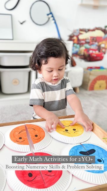 Paper Plate Learning Activities, Cognitive Toddler Activities, Cognitive Activities For 2-3, Math For Toddlers Activities, Age 3 Learning Activities, Emotions Tuff Tray Ideas, Infant Emotions Activities, Toddler Math Activities Early Childhood, Social Emotional Learning For Toddlers