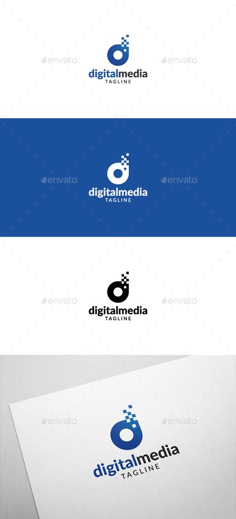 Digital Media Wall, Digital Media Logo, Data Logo, Technology Logo Design, Digital Media Art, News Logo, It Logo, Digital Logo, Digital Media Design