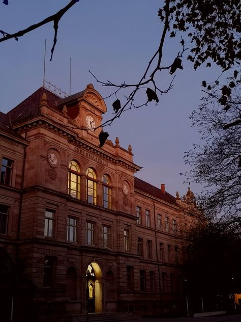 Aesthetic School Building Dark Academia, High School Dark Academia, Dark Academia School Building, Classic School Building, Academy Aesthetic School Exterior, Dark Academia Building Exterior, Athletic Academia Aesthetic, Dark Academia Dormitory, Old High School Aesthetic