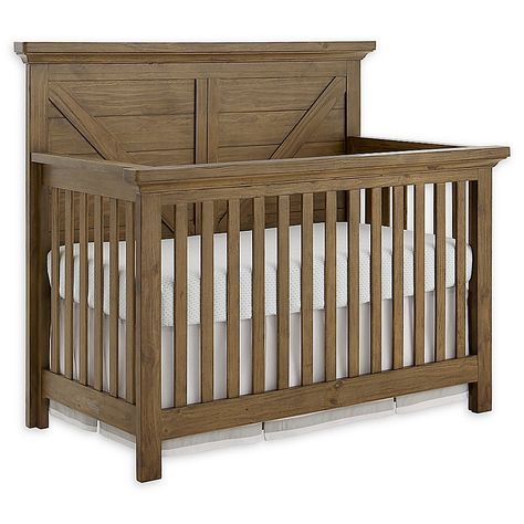 Farmhouse Style Nursery, Brown Crib, Crib Ideas, Bed Day, Small Nursery, Nursery Furniture Collections, Toddler Bedroom, Bed Rails, Day Bed