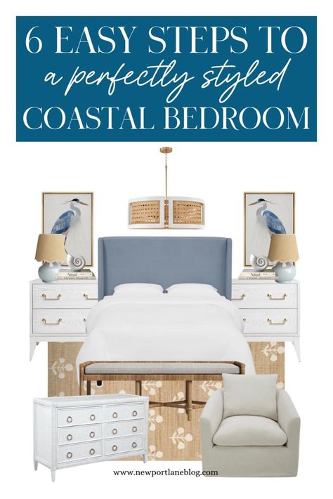 Discover how to design a gorgeous coastal house bedroom with our expert tips. Embrace the coastal grandmother style decor to create a serene and inviting space. Find inspiration from Serena and Lily bedroom designs that bring coastal elegance into your home. Learn how to blend comfort and style for the ultimate coastal house bedroom. Coastal Primary Bedroom, Coastal Grandmother Bedroom, Serena And Lily Bedroom, Coastal Chic Bedroom, Coastal Modern Bedroom, Grandmother Style, Costal Bedroom, Modern Coastal Bedroom, Styling Essentials