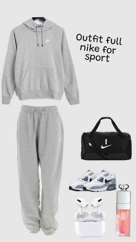 #nike #pinterest #sport #jogging Ensemble Nike Gris, Jogging Nike, Nike Pullover, Jogging, Casual Outfits, Nike, Pins, Quick Saves