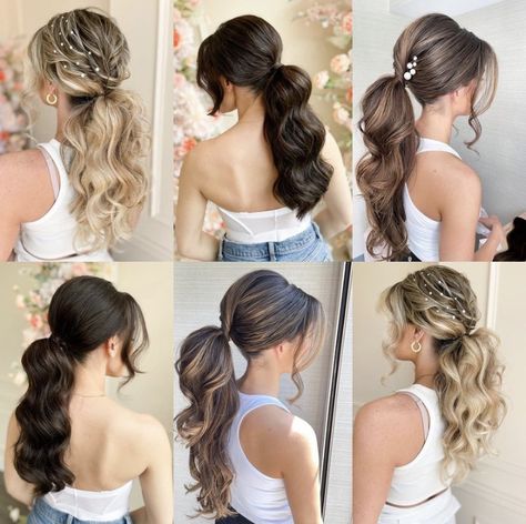 Ponytail For Wedding Bride, Ponytail Hairstyles For Bride, Bride Hairstyles Ponytail, Bride Ponytail Hairstyles, Low Ponytail Wedding Hair, Glam Ponytail Hairstyles, Bridal Pony, Ponytail Bridal Hair, Textured Ponytail