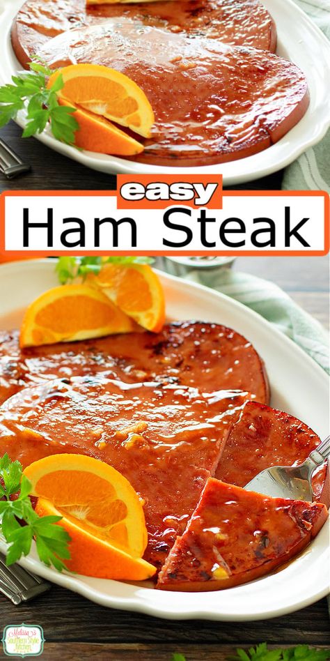 Recipes For Sliced Ham, Steak Ham Recipes, Pan Fried Ham Steak, Smoked Ham Steak Recipes, Crockpot Ham Steak, Ham Steak Recipes Easy, Ham Steaks Recipes, Ham Steak Recipes Baked In Oven, Recipes Using Ham Steak