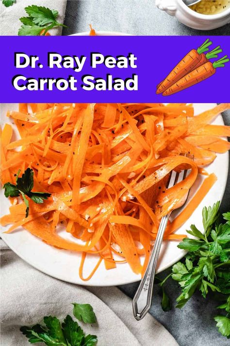 Ray Peat Carrot Salad is a simple and nutritious salad recipe that aligns with the dietary principles advocated by Ray Peat, a biologist and physiologist known for his research on hormones and nutrition. The salad went viral on Tic Tok for its role in promoting fertility and regulating intestinal movement. Take a look and try and it out--it might do the trick! Dr Ray Peat, Excess Estrogen, Ray Peat, Carrot Salad Recipes, Raw Carrots, Carrot Salad, Tic Tok, Carrot Recipes, Shredded Carrot