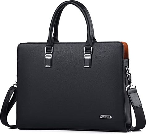 Amazon.com: [FSD.WG]Business Bag Leather Briefcase Shoulder Laptop Business Bag for Men : Clothing, Shoes & Jewelry Luxury Suitcase, Mens Bags Fashion, Business Briefcase, Cowhide Bag, Laptop Briefcase, Briefcase For Men, Retro Mode, Side Bags, Leather Laptop