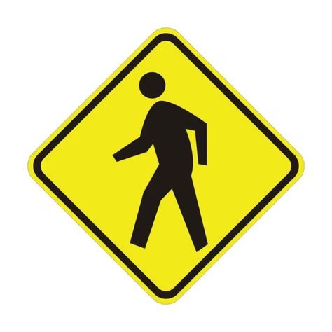 Pedestrian Crossing Sign (W11-2) | Advanced Sign Pedestrian Sign, Neighborhood Signs, Parking Lot Sign, Fundraising Signs, Reflective Sign, Ada Signs, Sign Installation, Pedestrian Crossing, Monument Signs