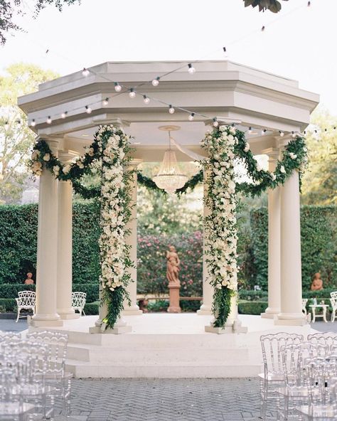 Gazebo Wedding Ceremony, Louisiana Wedding Venues, Gazebo Wedding Decorations, Backyard Wedding Ceremony, Nola Wedding, Louisiana Wedding, Gazebo Wedding, Wedding Reception Locations, Luxury Wedding Venues