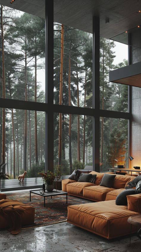 Urban Modern Interior Design, Warm Inviting Home, Norway House, Glass House Design, Cozy Houses, Inviting Home, Luxury Homes Interior, Dream House Exterior, Living Room With Fireplace