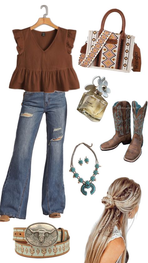 Going out cute Western wear with all fav styles and products Cute Cowgirl Outfits, Casual Country Outfits, Cowgirl Style Outfits, Southern Outfits, Country Style Outfits, Western Wear Outfits, Cute Country Outfits, Looks Country, Western Outfit