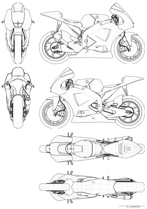 How To Draw Motorcycle, Bike Blueprint, Character Blueprint, Motorcycle Blueprint, Drawing Motorcycle, Motocycle Art, Concept Motorcycles Sketches, Car Blueprint, Blueprint For 3d Modeling