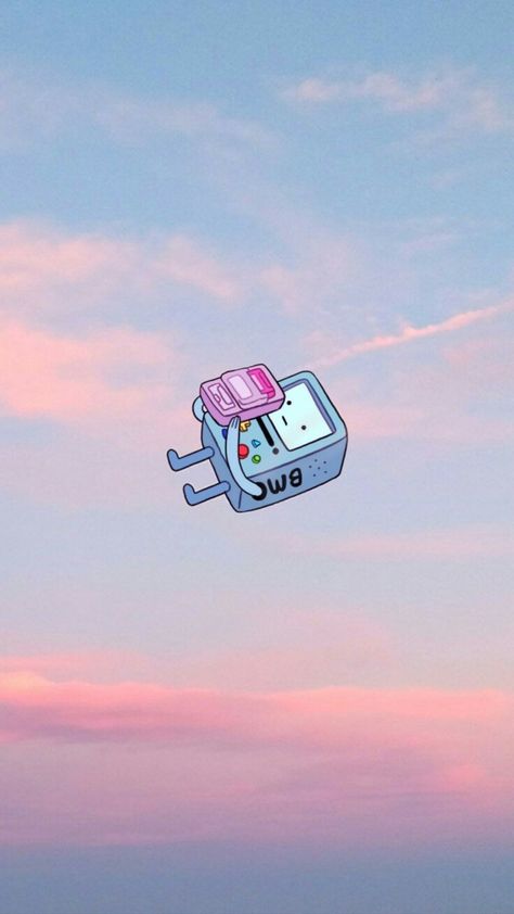 BMO Aesthetic Colored Sky Wallpaper Bmo Wallpaper Aesthetic, Bmo Adventure Time Wallpaper Aesthetic, Bmo Adventure Time Wallpaper, Adventure Time Wallpaper, Adventure Time Cartoon, Time Cartoon, Sky Wallpaper, Jake The Dogs, Cool Wallpapers Art