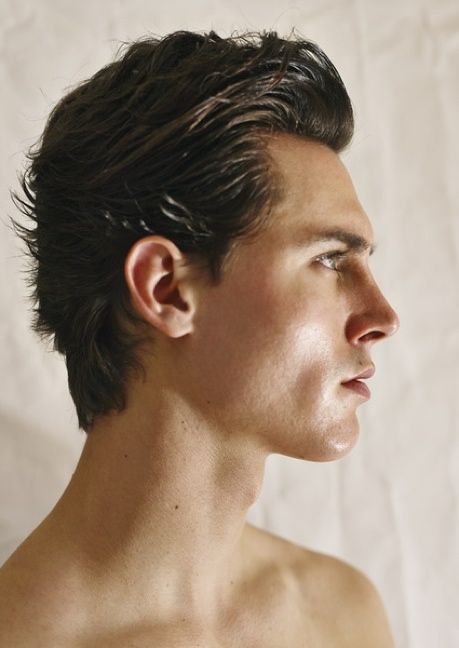 european men with slick back hair - Google Search Male Slicked Back Hair Long, Mens Hair Long Front Short Back, Mens Long Hair Slicked Back, Slicked Back Medium Hair Men, Slip Back Hairstyle Men, Man With Slicked Back Hair, Black Slicked Back Hair Men, Loose Slick Back Hair Men, Hair Pushed Back Men