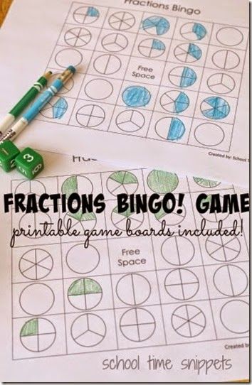 FREE! Fractions Bingo Game - This is such a fun, clever way to help kids learn about fractions with a math game (2nd -5th grade) Fraction Bingo, Teaching Fractions, Fraction Activities, Math Intervention, Fourth Grade Math, Math Game, Math Fractions, Third Grade Math, E Mc2