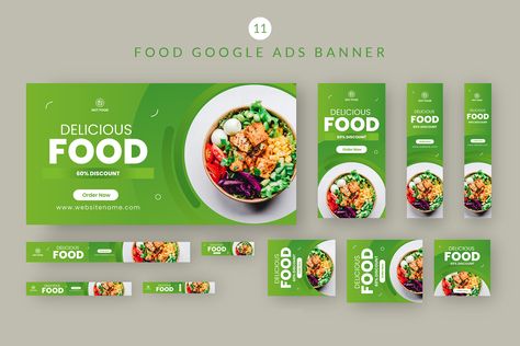 Food Google Ads Banner by Pixelpick on @creativemarket Web Banner Ideas, Google Ads Banner, Google Banner Ads, Product Banner, Ads Banner, Food Discount, Best Banner, Food Banner, Banner Ideas