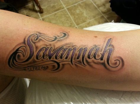 #Savannah #bicep Savannah Name Tattoo, Savannah Tattoo Name, Savannah Tattoo, Savannah Name, Omerta Tattoo, Viking Tattoos, Name Tattoo, Name Tattoos, First Tattoo