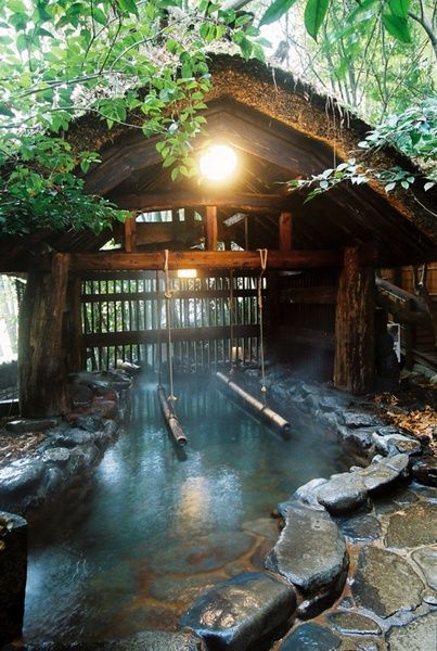 Zen Trädgård, Kurokawa Onsen, Onsen Japan, Japanese Onsen, Japanese Hot Springs, Outdoor Hot Tub, Japanese Bath, Bamboo Bar, Kumamoto