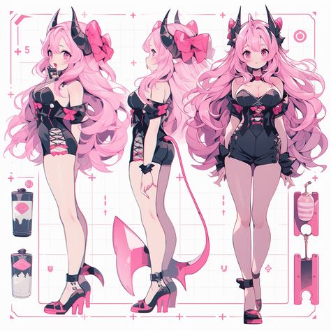 Vtuber Art Style, Vtuber Model Design Ideas, Vtuber Concept Art, Demon Design Character Concept, Idol Character Design, Vtube Inspiration, Dragon Vtuber, Vtuber Model Design, Vtuber Design Ideas