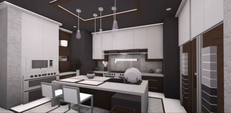 #modern #roblox #bloxburg #kitchen #bloxburgkitchen #popular Modern Mansion Kitchen, Cabinet Design Kitchen, Beautiful Kitchen Ideas, Modern Mansion Interior, Cabinet Color Ideas, Mansion Kitchen, Kitchen Cabinets Design, Kitchen Cabinet Color, Kitchen Cabinets Ideas