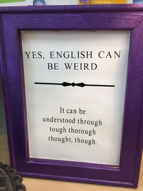 Gift from an English student for teacher appreciation week. 😊❤️ The kids are alright. 🙂 Humour, Organisation, English Teacher Gifts Ideas, Teachers Day Card For English Teacher, Gifts For English Teachers, Teacher Appreciation Art, English Student, Teacher Appreciation Quotes, Teachers Day Card