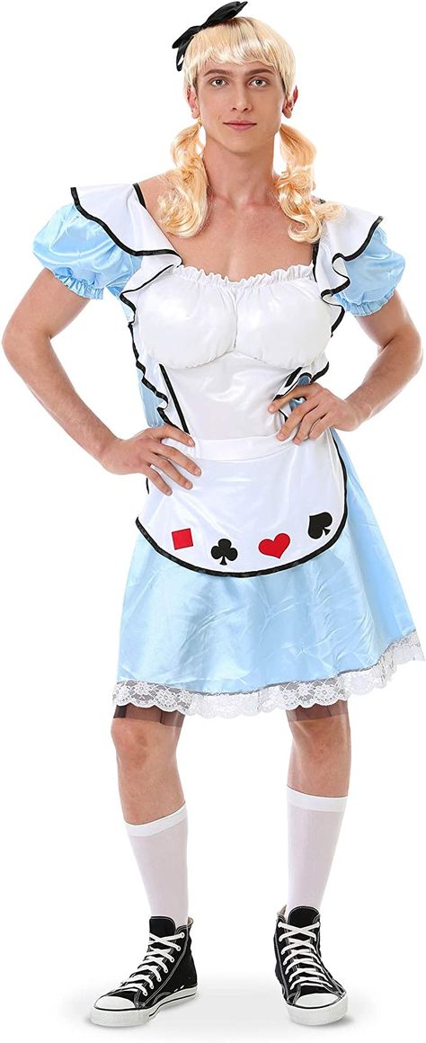 AmazonSmile: Alex in Wonderland Halloween Costume - Funny Alice Men's Costumes : Clothing, Shoes & Jewelry Alice Halloween, Alice In Wonderland Outfit, Men's Costumes, Halloween Costume Funny, Alice Costume, Alice In Wonderland Dress, Alice In Wonderland Costume, Wonderland Costumes, White Tights