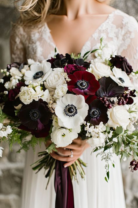 61+ Dramatic Wedding Bouquets Every Moody Bride Will Love 🖤 Moody Wedding, Wedding Flowers, Flowers