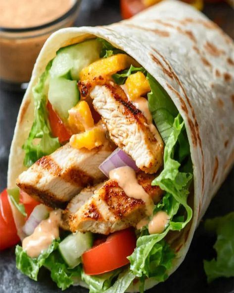 Grilled Chicken Wrap with Chipotle Mayo - Easy Recipe Grill Chicken Wrap, Chipotle Chicken Wraps Healthy, Grilled Chicken Ranch Wraps, Honey Chipotle Chicken Wrap, Chipotle Ranch Grilled Chicken Burrito, Chicken Wrap Recipes Easy, Crunchy Southwestern Chicken Wrap, Grilled Chicken Wraps, Wraps Recipes Easy