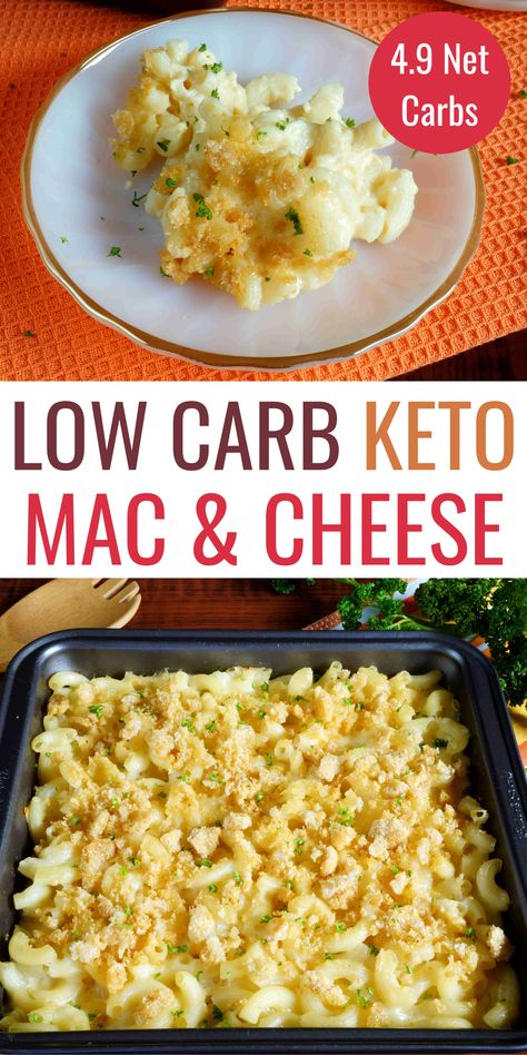 Low Sodium Mac And Cheese, Keto Macaroni, Low Carb Mac And Cheese, Baked Dish, Keto Mac And Cheese, Low Carb Life, October Food, Crab Mac And Cheese, Carb Sides