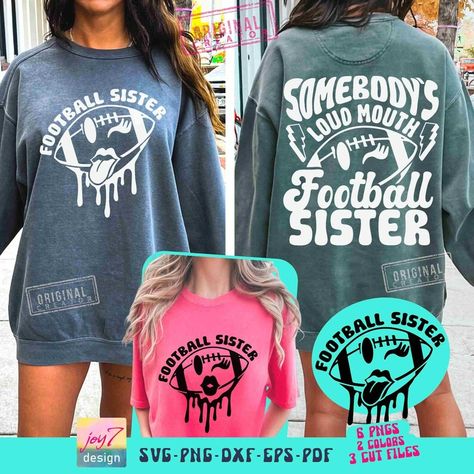 Funny Football Shirts, Sister Png, Football Sister, Game Day Svg, Sister Svg, Funny Football, Png Football, Sister Shirt, Sister Shirts