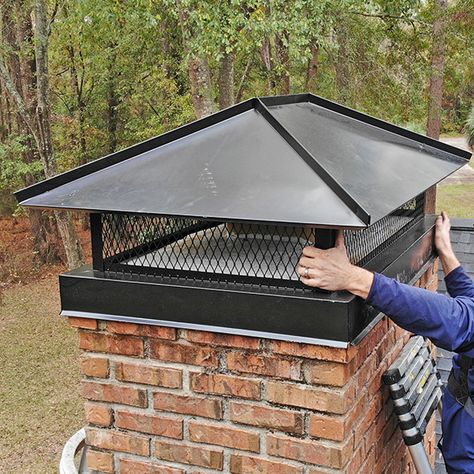 Diy Chimney, Diy Patio Ideas, Diy Patio Cover, Chimney Caps, Chimney Design, Chimney Cap, Chimney Sweep, Diy Pool, Patio Diy