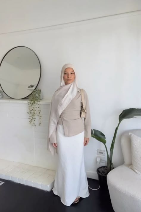 Shein Modest Outfits, White Skirt Outfits, Modest Summer Fashion, Hijab Fashion Summer, Stylish Outfits Casual, Holiday Fits, Hijabi Fits, Mode Turban, Modesty Outfits