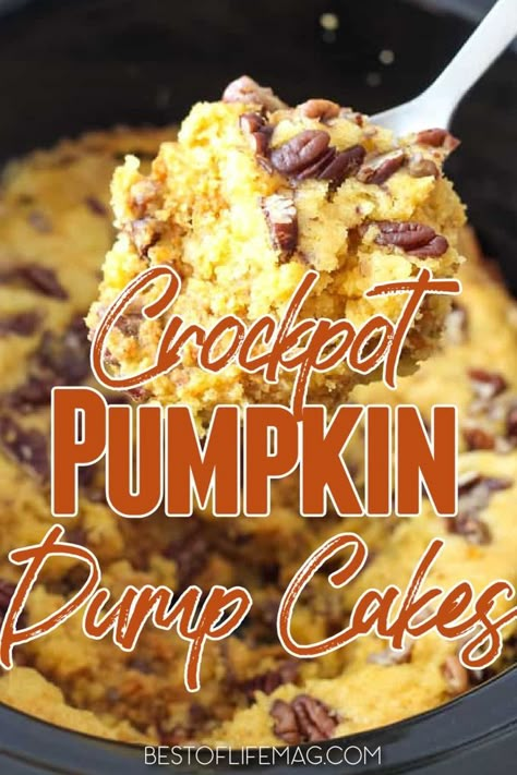 Crockpot Pumpkin Dessert, Crockpot Dump Cake, Dump Cake Crockpot, Crockpot Cake Recipes, Desserts Crockpot, Cakes For Halloween, Keto Recipes Crockpot, Crockpot Pumpkin, Crockpot Cake